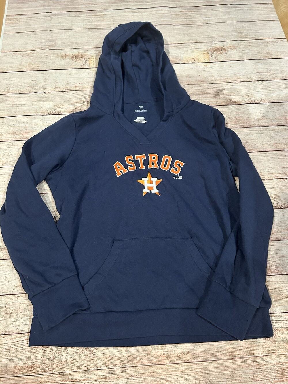 Houston Astros Women Fanatics XL Blue V-neck Hoodie